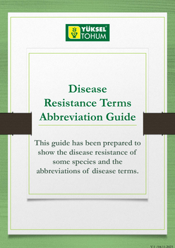 Disease Resistance Terms Abbreviation Guide